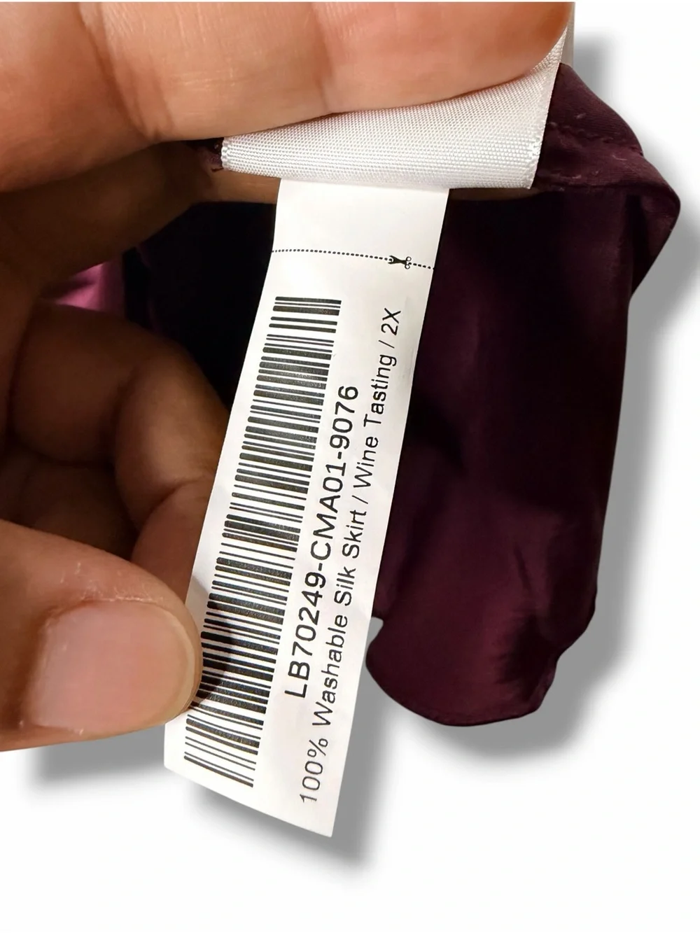 Quince Burgundy/Wine Tasting Washable Silk Midi Skirt Preppy Classic Size 2X